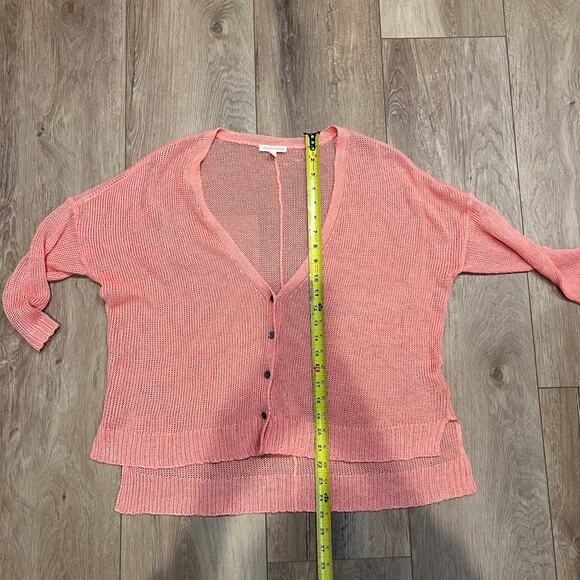 EILEEN FISHER Women's Linen V-Neck Cardigan Size M - Picture 3 of 7